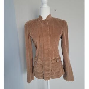 Bubblegum Women’s M Tan Brown Corduroy Button Front Jacket